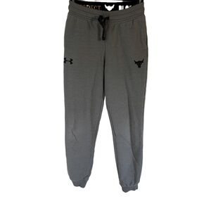 Under Armour Project Rock Brahma Bull Grey Sweatpants Size YM